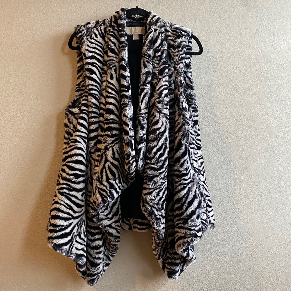 Michael Kors Faux Zebra Print super soft vest